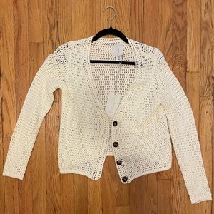 Joie Open Weave Cream Cardigan
